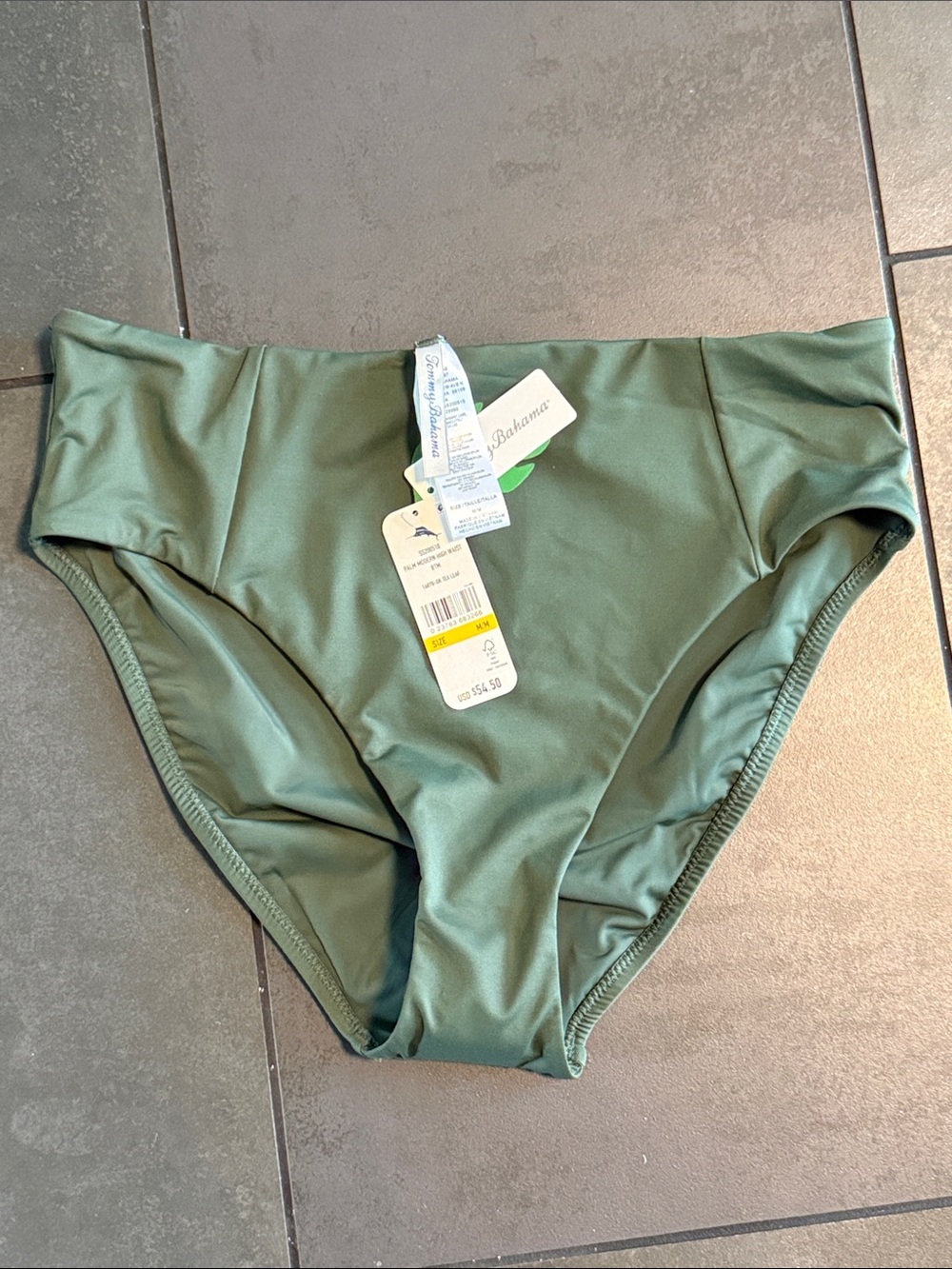 Tommy Bahama High-Waist Bikini Bottom - Sage Green